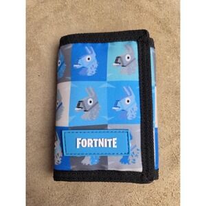 FORTNITE - Trifold Wallet, Blue, Llama, Gamers, video game - Excellent Condition